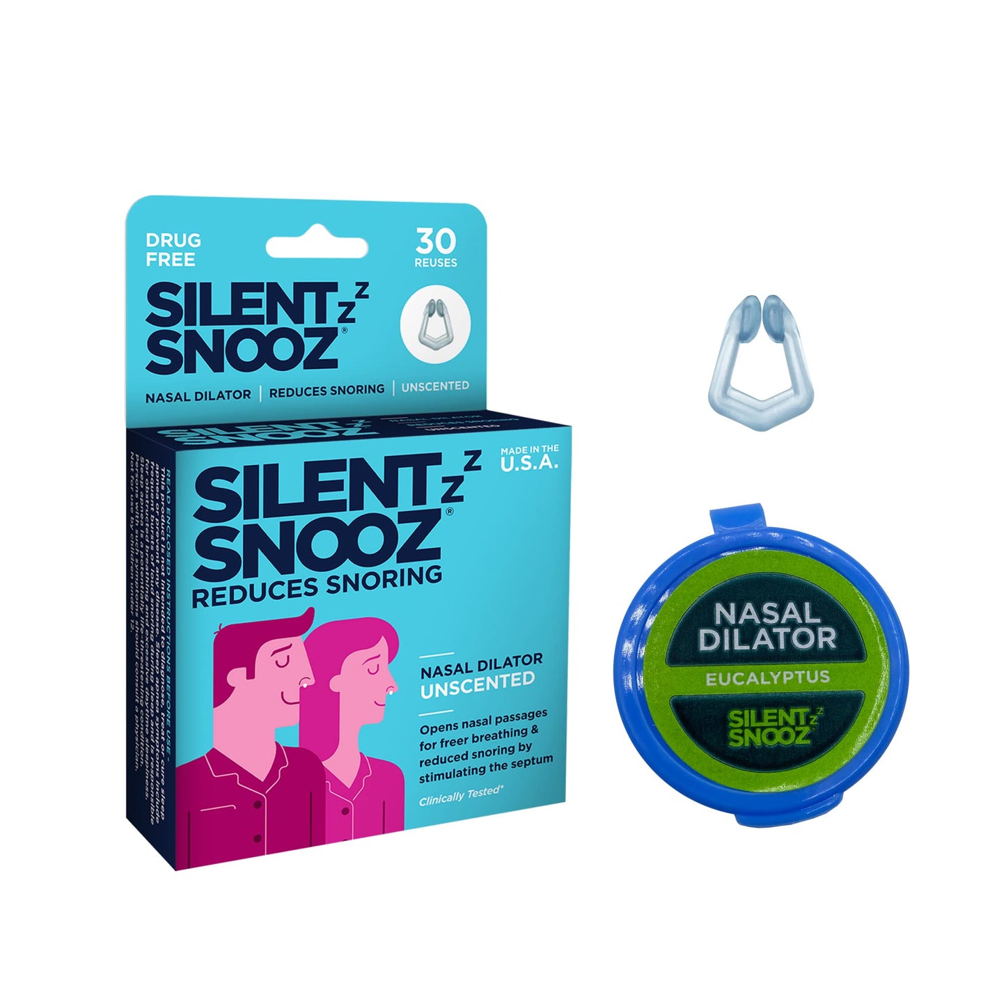 Silent Snooz Reusable Nasal Dilator (30 Uses)