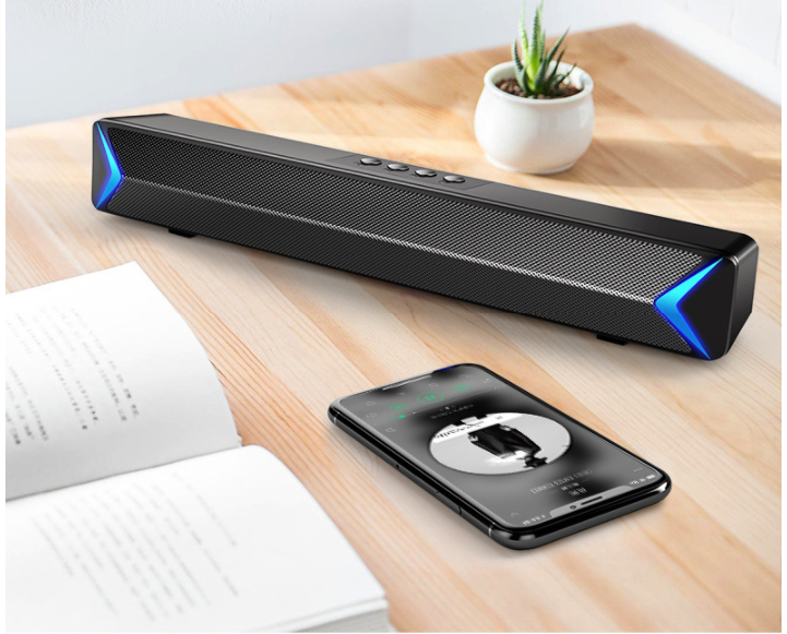 Compact Bluetooth Soundbar — Home Theater Speaker