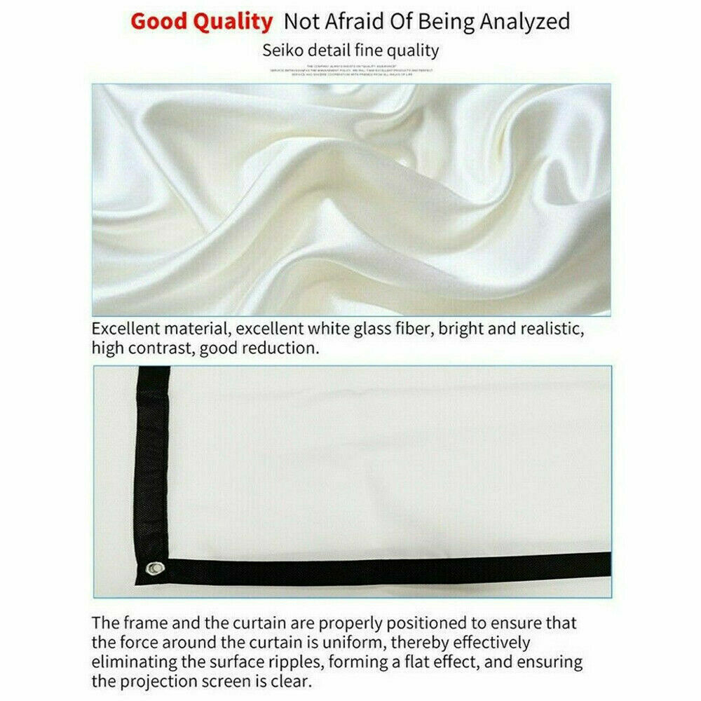 Foldable Projector Screen — Indoor/Outdoor, 16:9, Up to 150"
