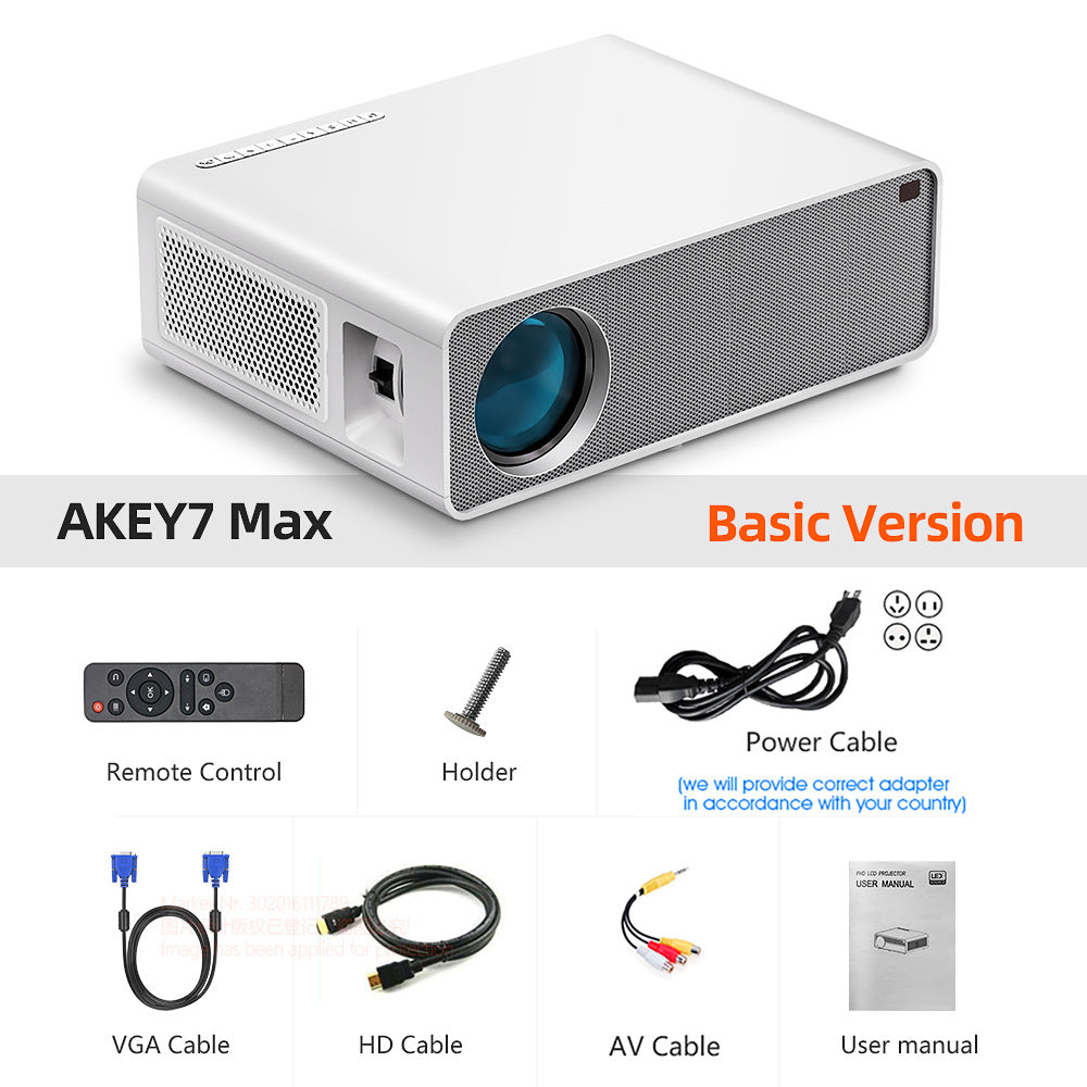 AKEY7 7500-Lumen Projector — 1080p LED, 4K Support
