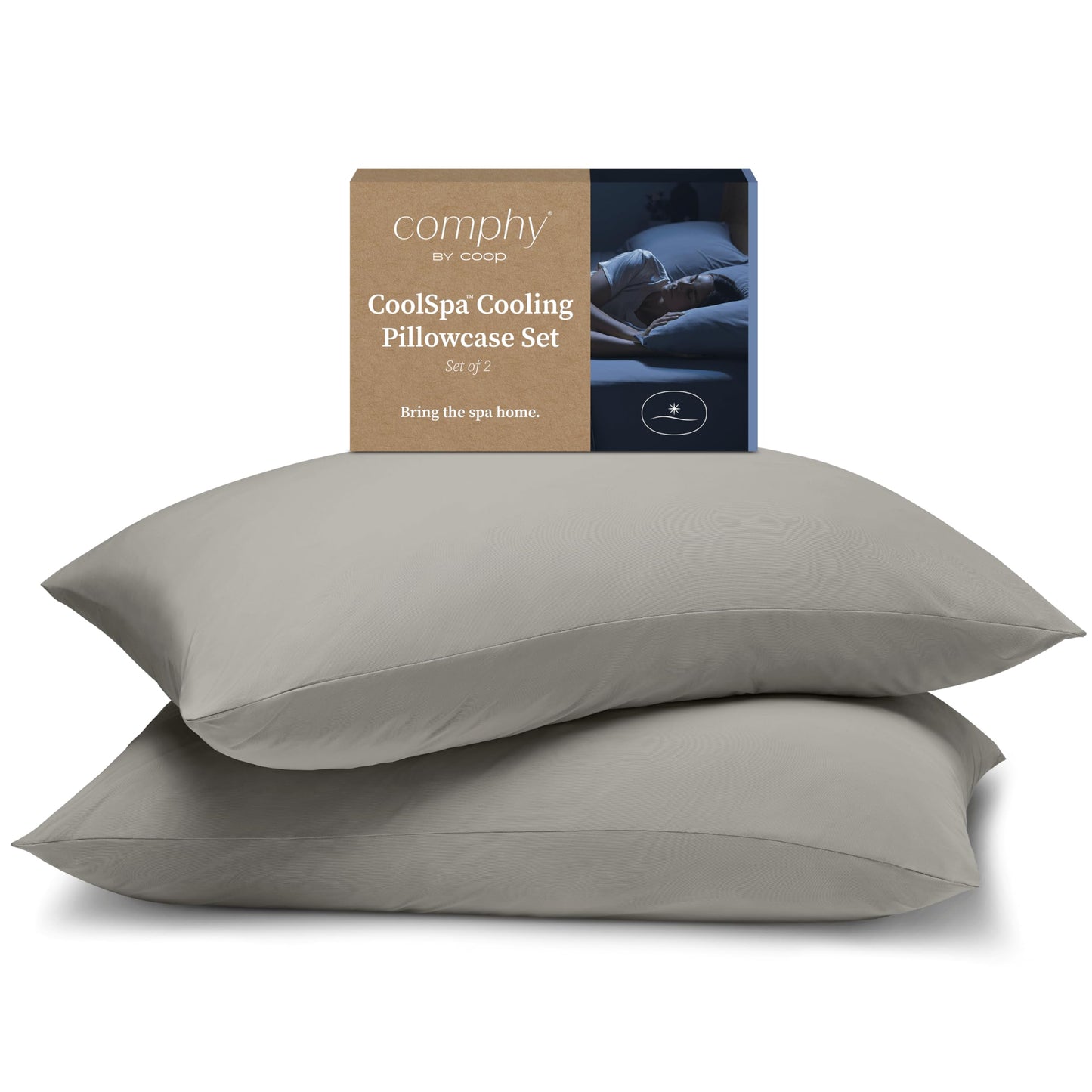 Coop Home Goods CoolSpa Cooling Pillowcase Set (2-Pack)